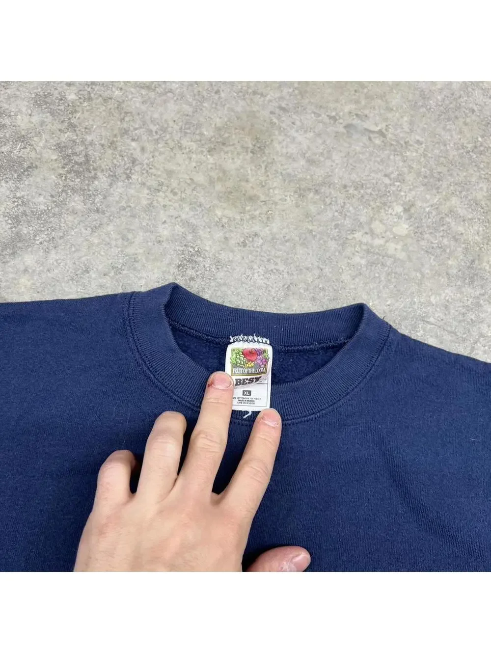 vintage lowes construction department store navy small logo crewneck size xl